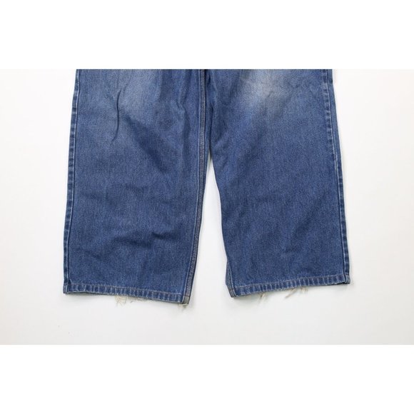 Vintage DMX Ruff Ryders Mens 40x26 Distressed Hip Hop Baggy Wide Leg Denim Jeans - Picture 3 of 11